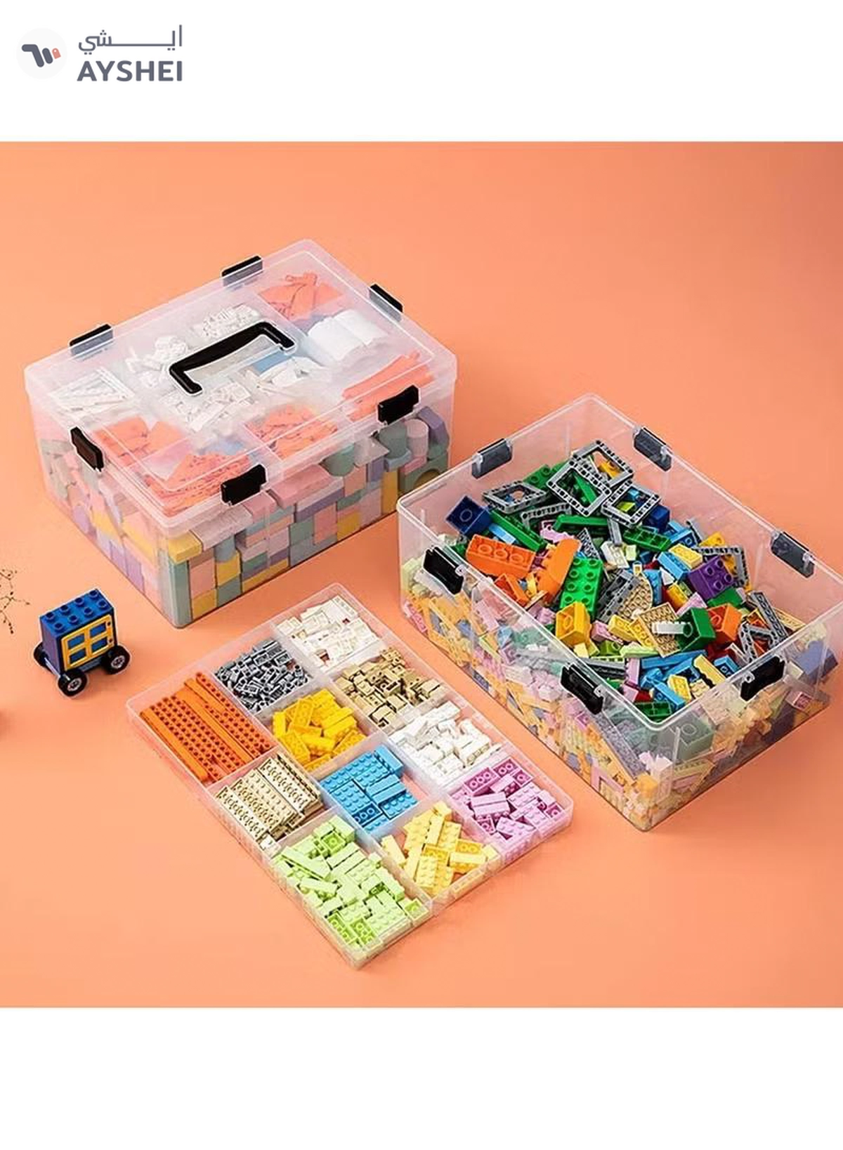Eworld Large Plastic Storage Box – Multi-Compartment Organizer for Medicine, Toys, and Tools-3-3