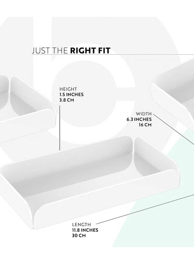 Eworld Multi-Purpose White Acrylic Trays for Organization, Elegant Bathroom Organizer-2