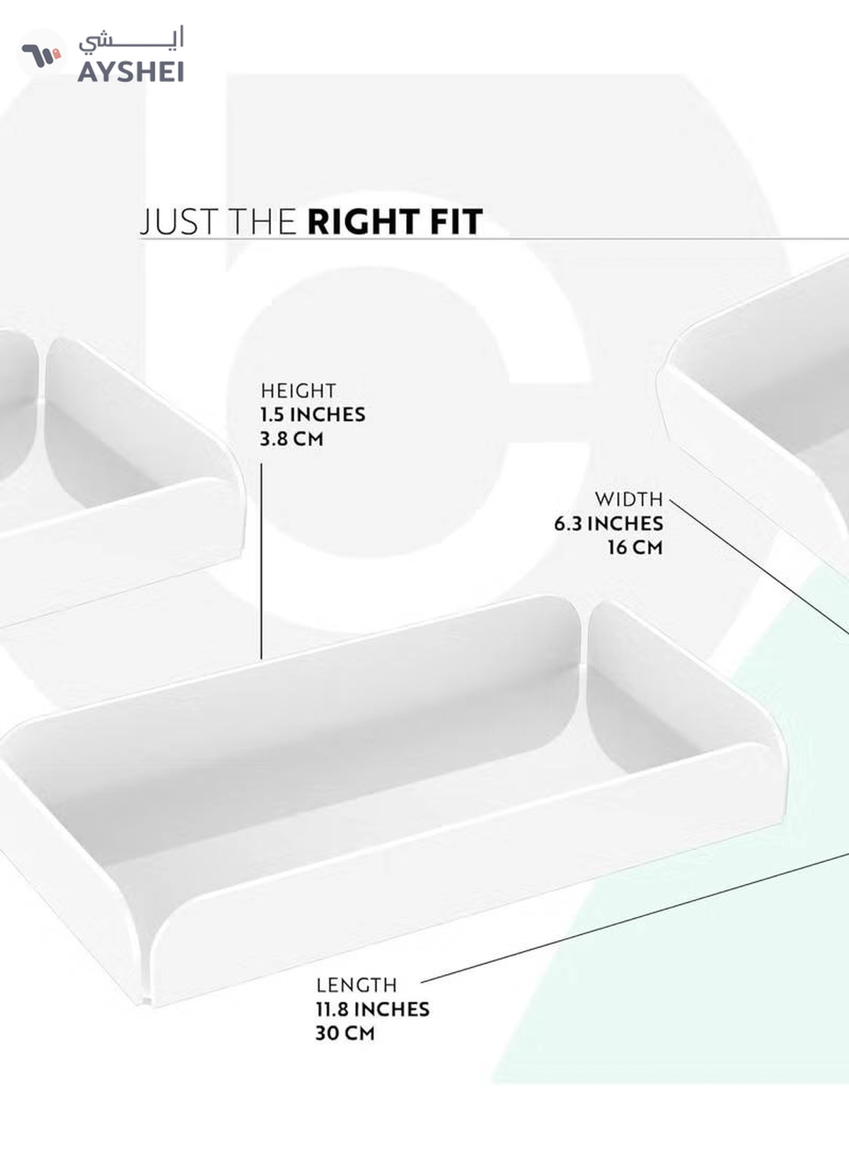 Eworld Multi-Purpose White Acrylic Trays for Organization, Elegant Bathroom Organizer-2-2