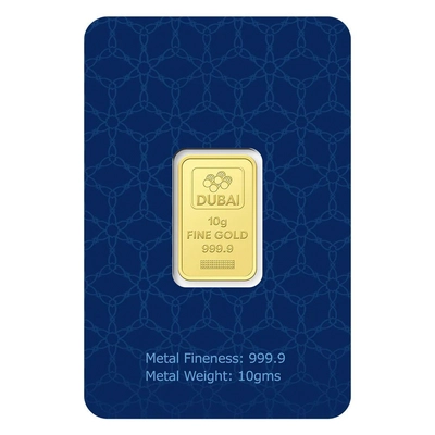 Dubai Gold 10 Grams Pure 999.9 Fine Gold Bar-1