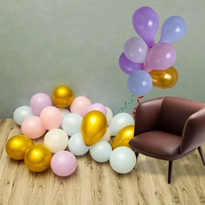 YATAI 50Pcs Balloons With Inflator Free, Assorted Colors Latex Giant Balloons-4