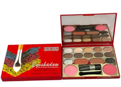 Pupa Milano Eyeshadow Palette 02, 12 Shades Eye Shadows, 2 shades Eyebrow Powder, 2 Shades Powder Blush-0