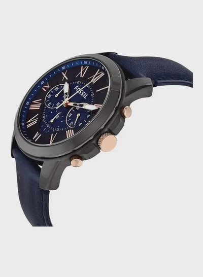 Fossil Men's Grant Water Resistant Analog Watch FS5061 - 43 mm - Blue-1
