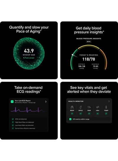 Whoop Life – 12-Month Membership – 5.0 – Health & Fitness Tracker – Blood Pressure Insights-1