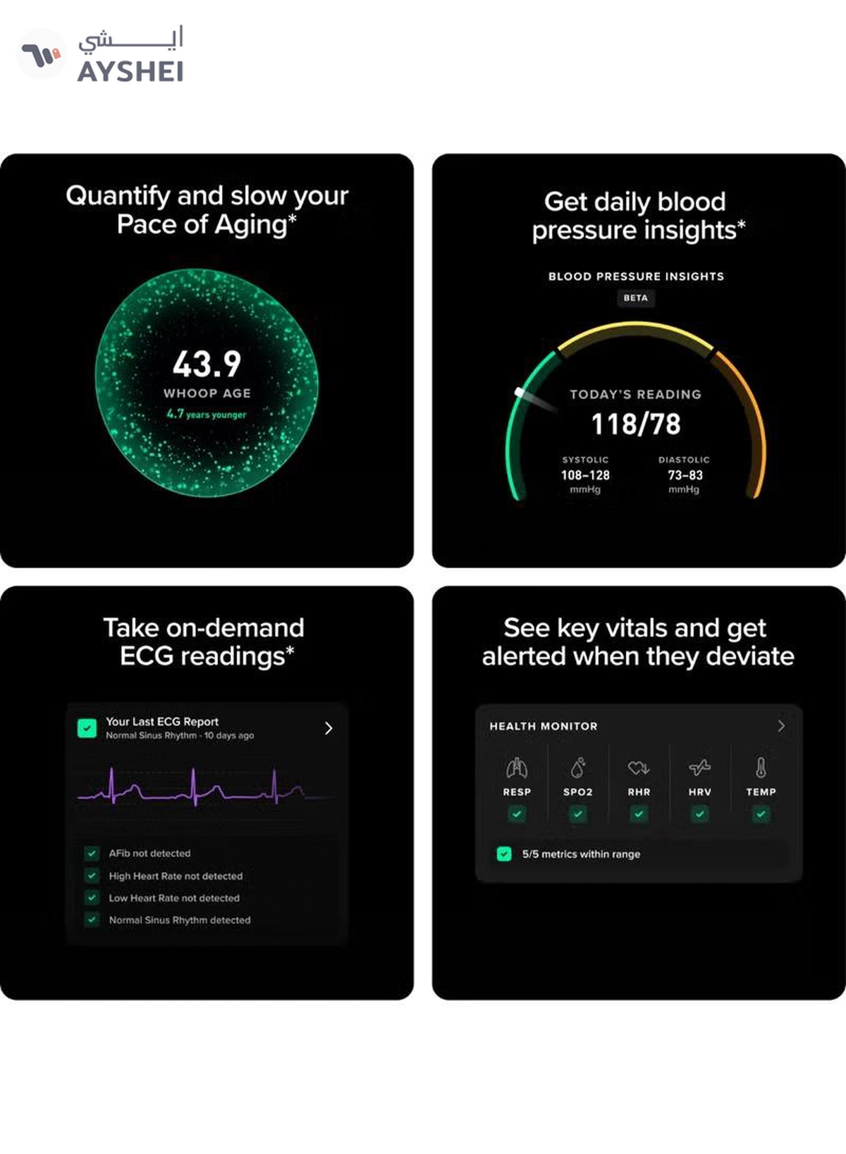 Whoop Life – 12-Month Membership – 5.0 – Health & Fitness Tracker – Blood Pressure Insights-1-1