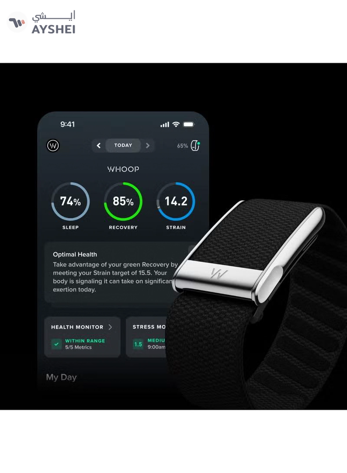 Whoop Life – 12-Month Membership – 5.0 – Health & Fitness Tracker – Blood Pressure Insights-5-5