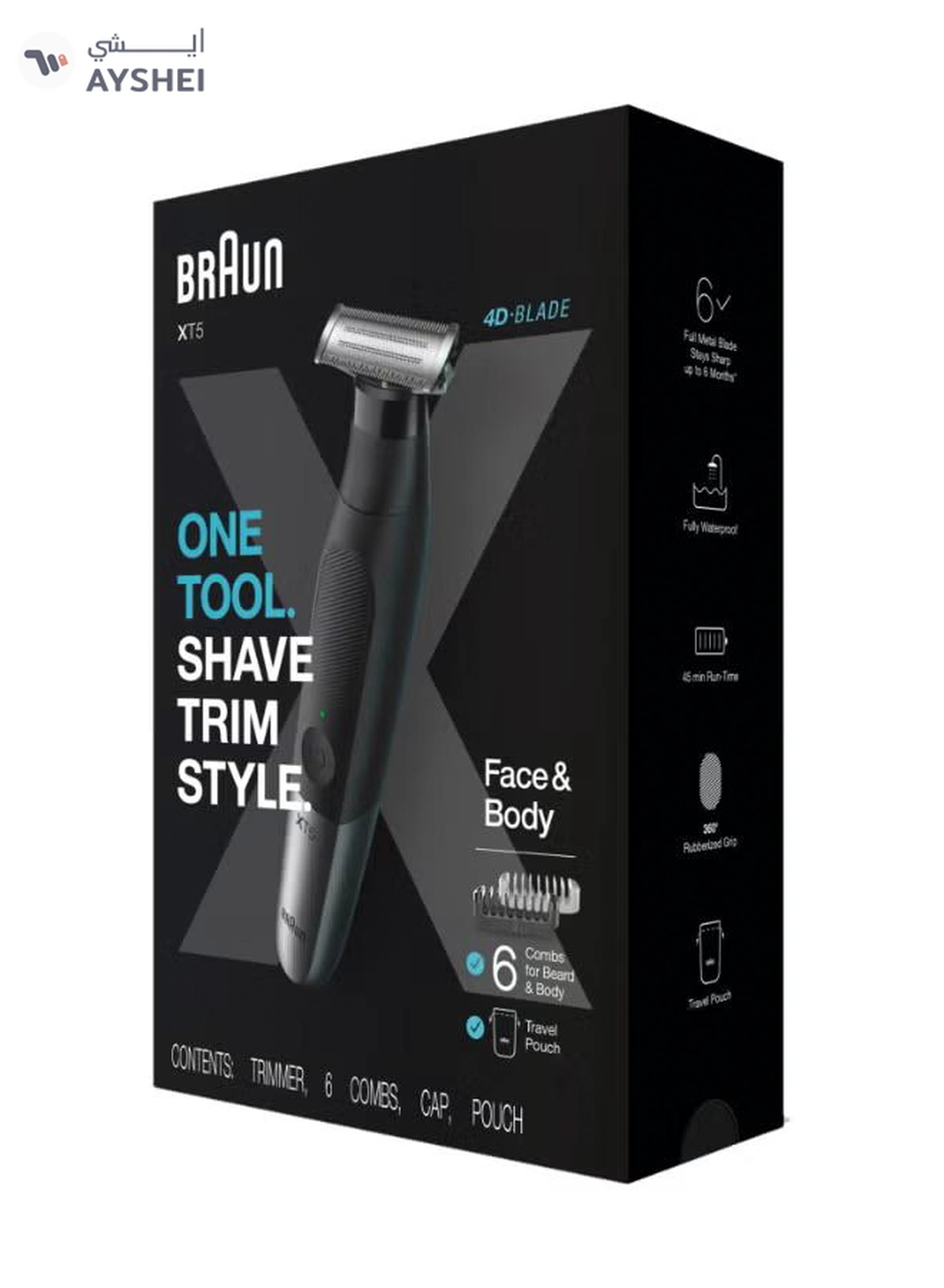 BRAUN Series Xt5 – Beard Trimmer, Electric Razor For Men, Xt5200 Black-3-3