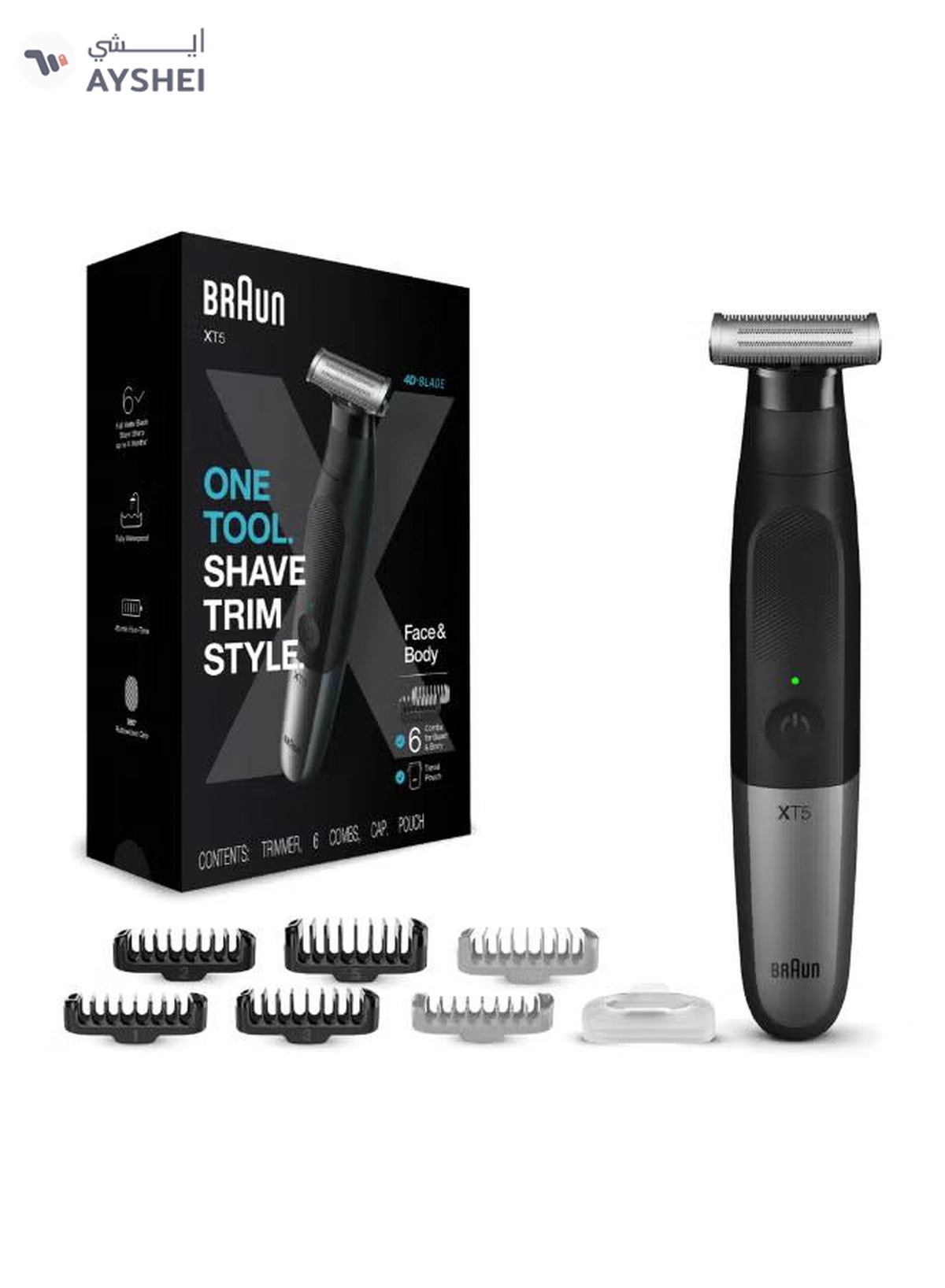BRAUN Series Xt5 – Beard Trimmer, Electric Razor For Men, Xt5200 Black