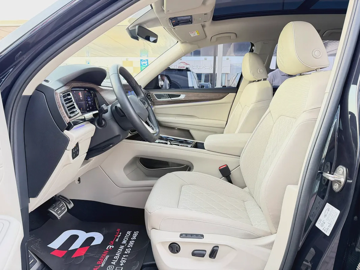 فولكسفاغن تيرامونت ار لاين اسود / بيج خليجي 2025 Volkswagen Teramont R-Line | GCC Specs | Brand New-6-6