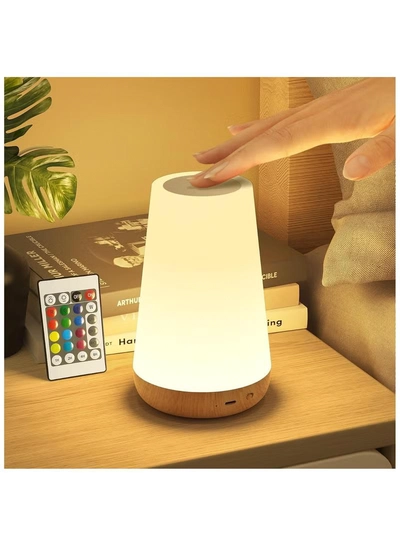 FEND Bedside Table Lamp, Children's Night Light with Remote and Touch Control, Dimmable LED Colour Lamps for Bedroom, Kids Room, Portable Camping Lamp-0