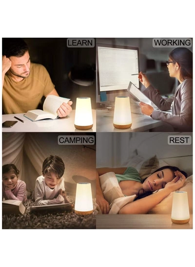 FEND Bedside Table Lamp, Children's Night Light with Remote and Touch Control, Dimmable LED Colour Lamps for Bedroom, Kids Room, Portable Camping Lamp-2