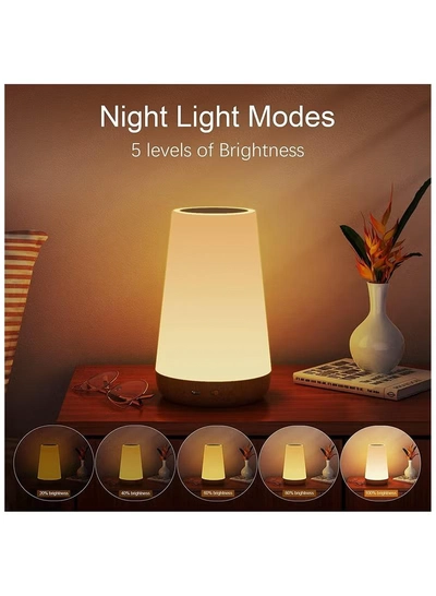FEND Bedside Table Lamp, Children's Night Light with Remote and Touch Control, Dimmable LED Colour Lamps for Bedroom, Kids Room, Portable Camping Lamp-3