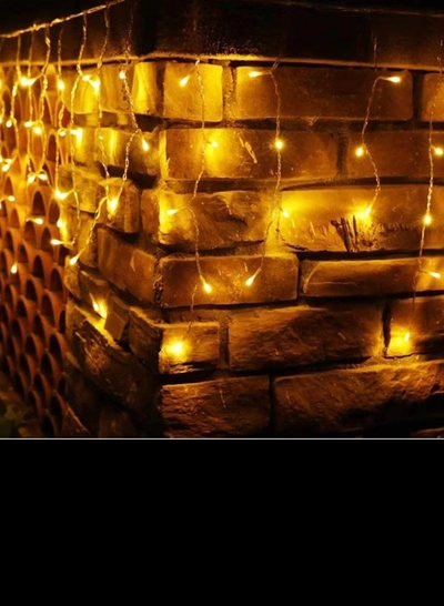 Yuwell 100 Meter 480 LED String Lights Decoration Lights Warm White Light 8 Modes Led Light Clear Wire For Home Decorations Ramadan Lights Indoor & Outdoor Decoration Ramadan Decoration Light Diwali Lights Curtain Lights With 3-Pin UK Plug-3