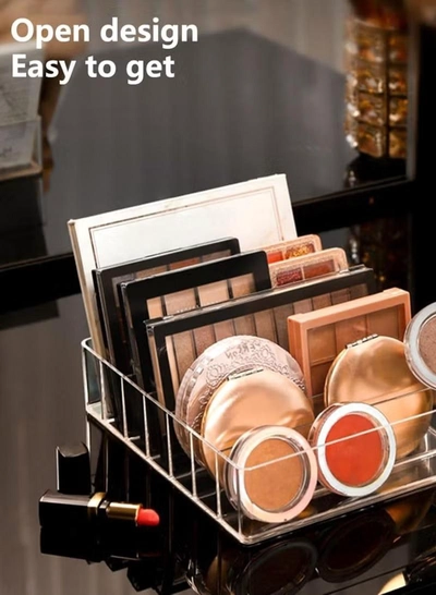 Eworld 7-Compartment Acrylic Cosmetic Organizer, Makeup Storage Display Box-4