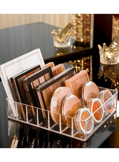Eworld 7-Compartment Acrylic Cosmetic Organizer, Makeup Storage Display Box-6