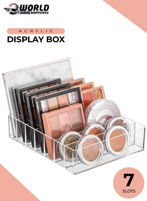 Eworld 7-Compartment Acrylic Cosmetic Organizer, Makeup Storage Display Box
