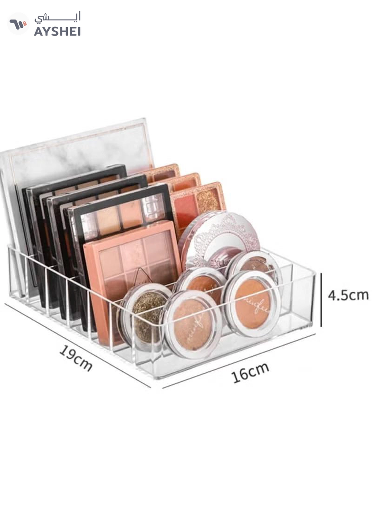 Eworld 7-Compartment Acrylic Cosmetic Organizer, Makeup Storage Display Box-1-1