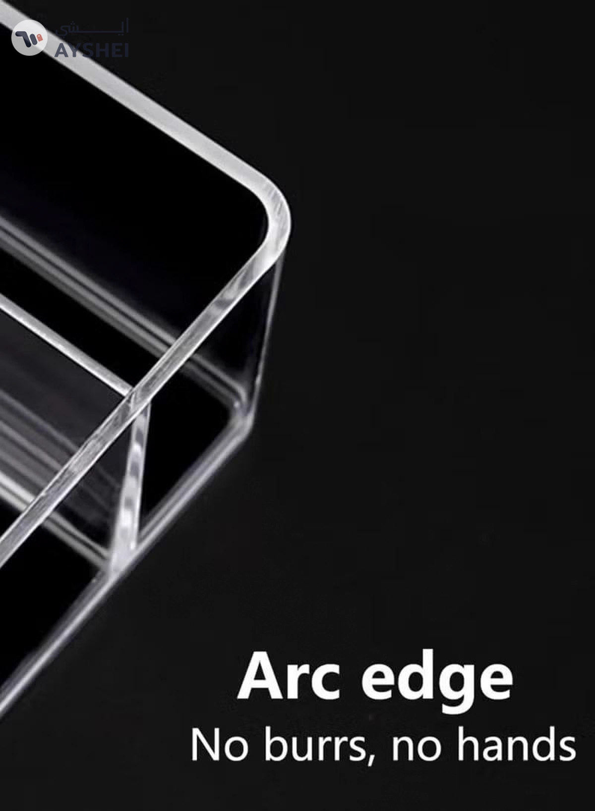 Eworld 7-Compartment Acrylic Cosmetic Organizer, Makeup Storage Display Box-2-2