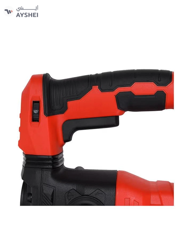 GEEPAS 32 MM SDS + Rotary Hammer,Impact Energy 6 J, Impact Rate 0-4200 BPM| Perfect For Home And Business| No Load Speed 0-850 RPM, Two Handles For Comfortable Grip, Ergonomic Design| Ideal For Concrete, Steel And Wood Surfaces Red/Black/Silver
