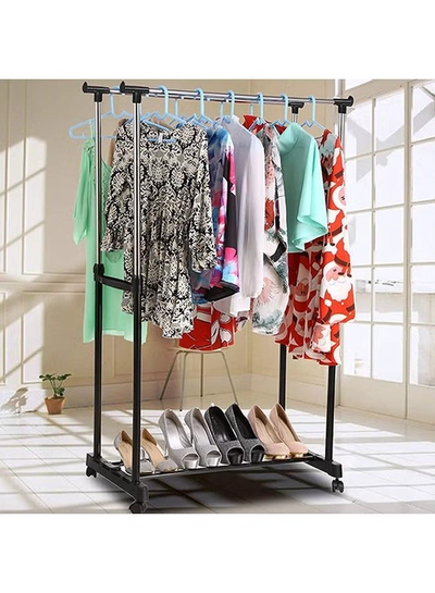 DOUBLE POLE Garment Organizer Black/Sliver 90cm-5