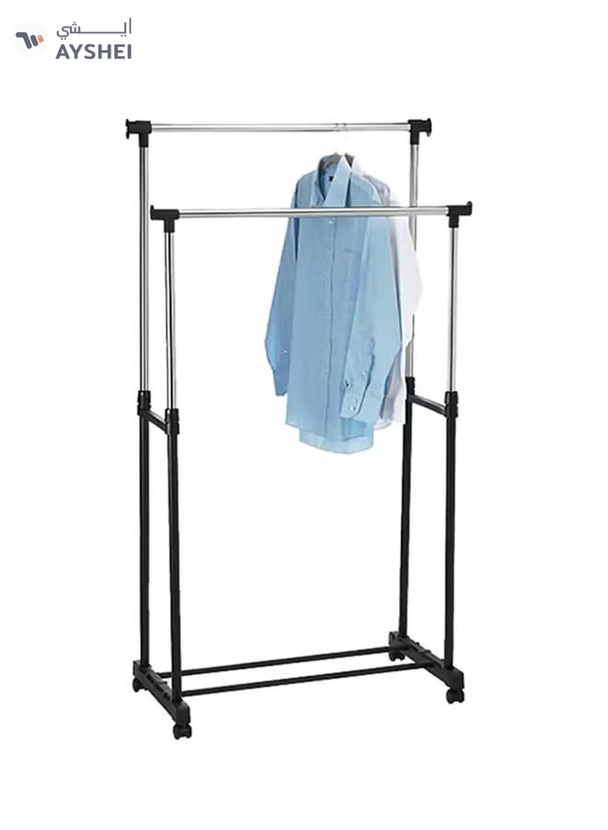 DOUBLE POLE Garment Organizer Black/Sliver 90cm-3-3