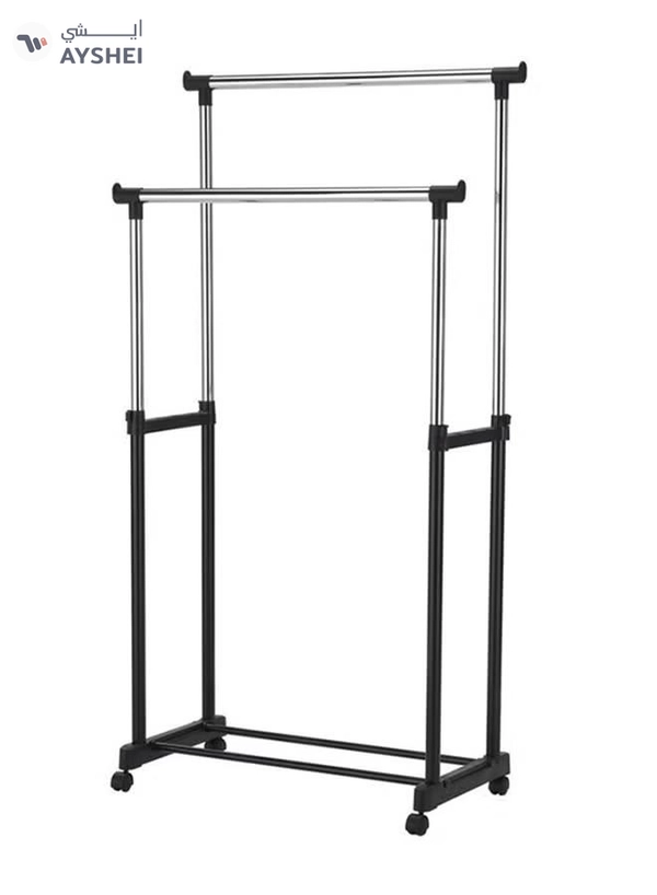 DOUBLE POLE Garment Organizer Black/Sliver 90cm