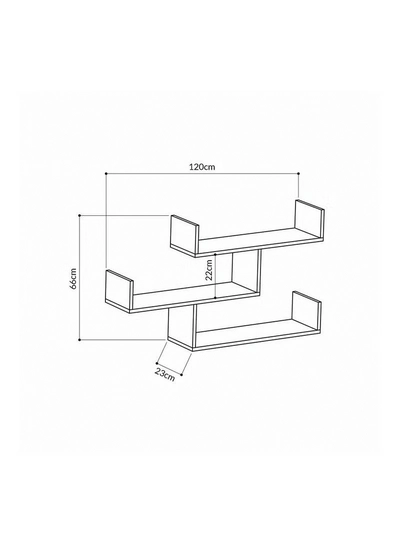 Eworld Set of 3 Wall Mounted Floating Shelf for Decorative and other Stuff-3