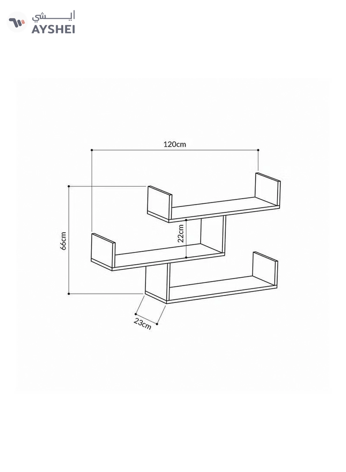 Eworld Set of 3 Wall Mounted Floating Shelf for Decorative and other Stuff-3-3