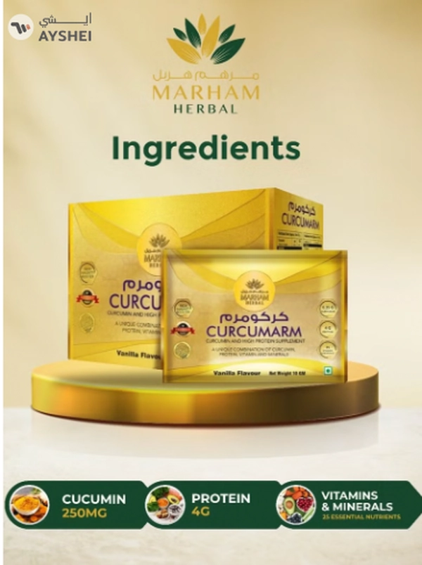 MARHAM HERBAL Curcumarm Sachet: Curcumin and High Protein Supplement