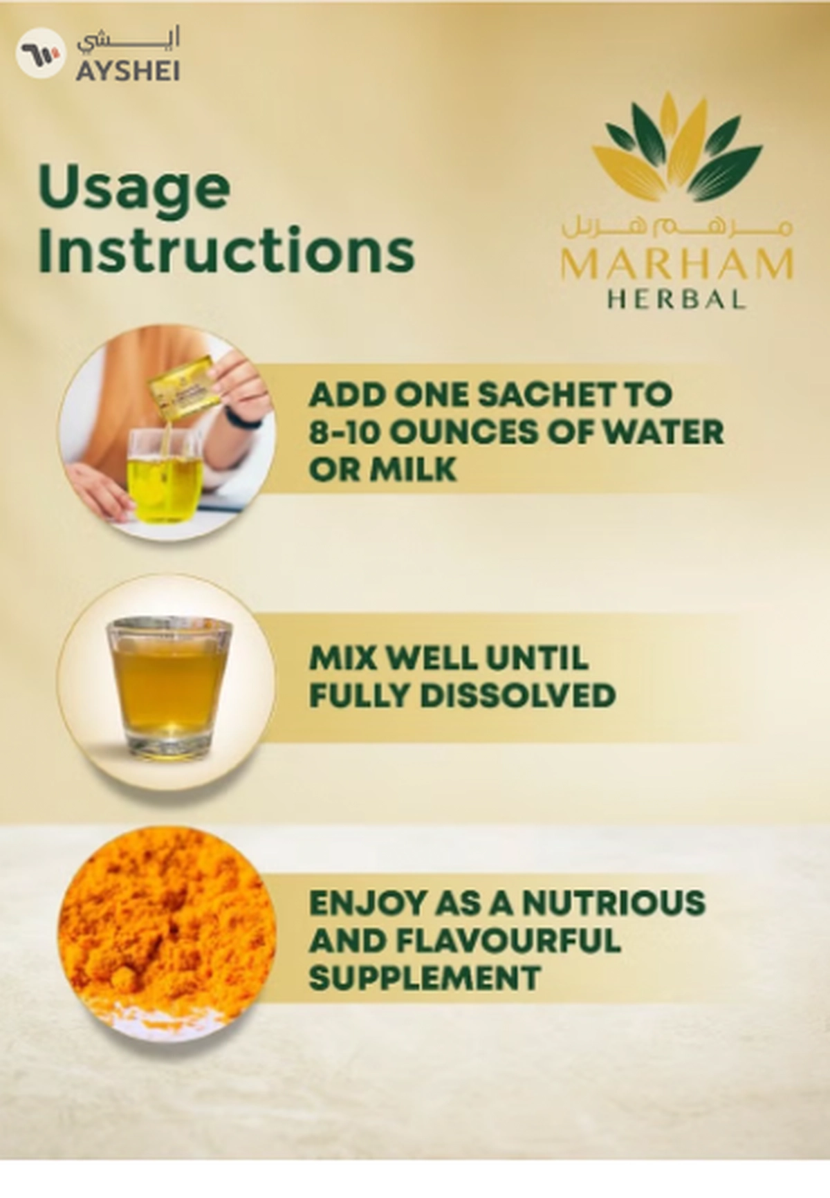 MARHAM HERBAL Curcumarm Sachet: Curcumin and High Protein Supplement-3-3