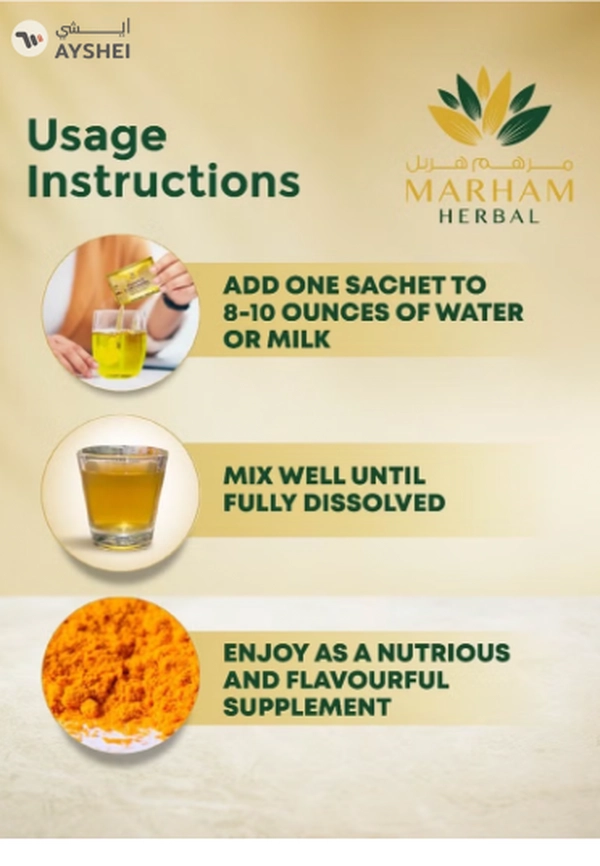 MARHAM HERBAL Curcumarm Sachet: Curcumin and High Protein Supplement