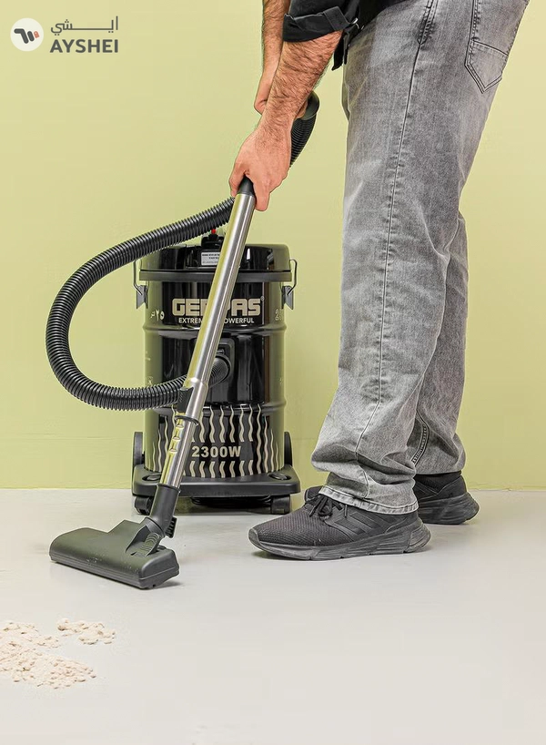 GEEPAS Drum Vacuum Cleaner With 25 L Dust Bag Capacity with Elegant Body, Iron Tank/ Powerful Suction, Dry and Blow Function, Full Indicator/ Perfect for Home, Office, Apartments/ 2 Years Warranty 25 L 2300 W GVC2592N Black