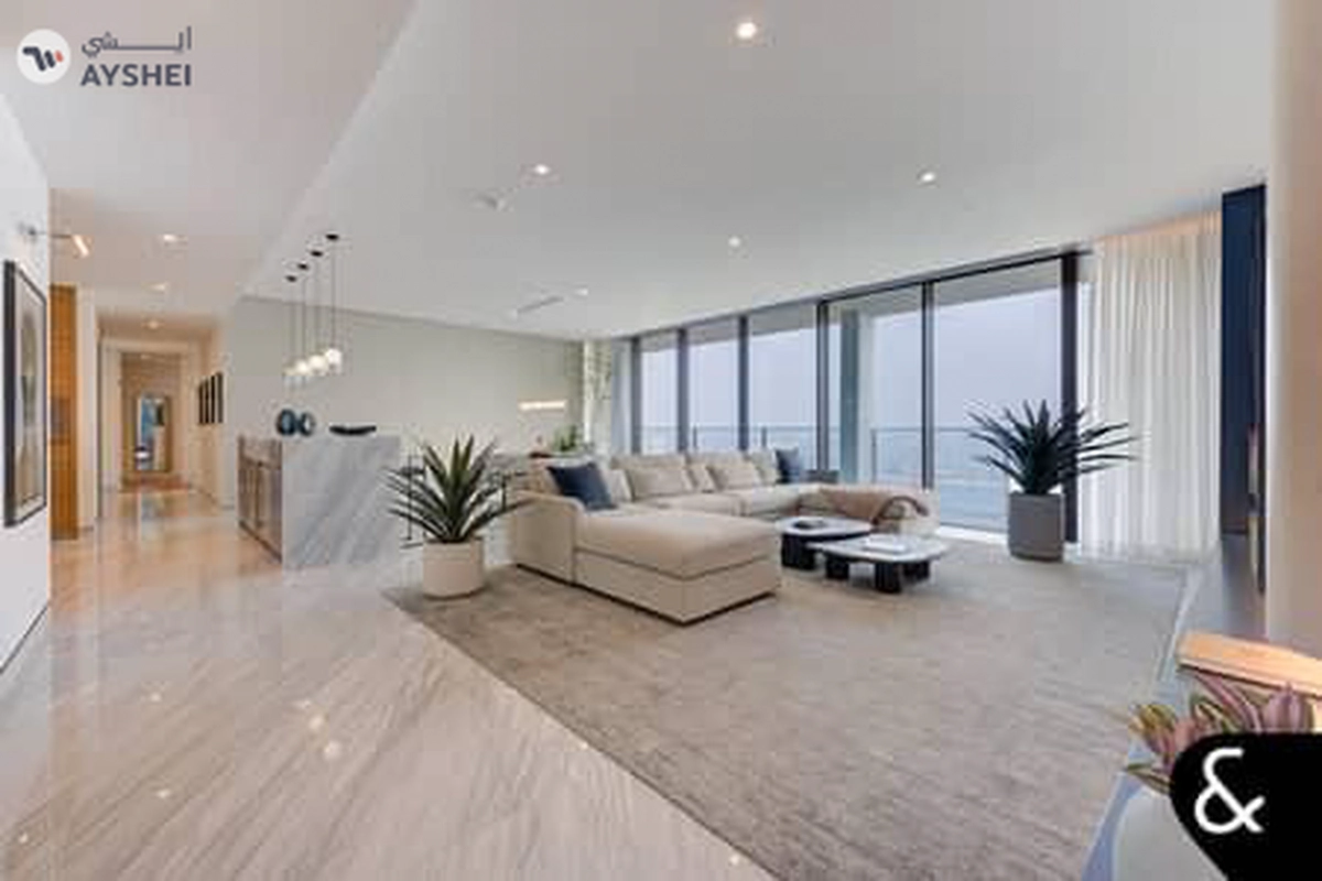 Sea, Dubai Island and BURJ KHALIFA view-Ready next month-less price/SQ-Morgish buyers