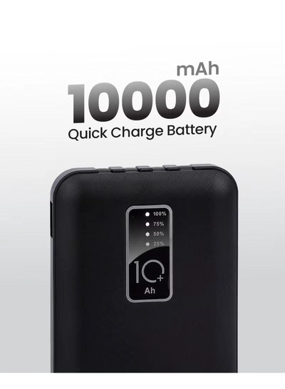 Olsenmark OMPB1819 Power Bank- 10000mAh Quick Charge Battery | Indicator Light | 4 Types of Cables | Quick Charge DC 5V/2.1A | Ideal for Smart Phones, Cameras, Mp4, Tablet, Smart Watches & More-5