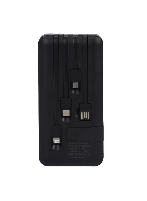 Olsenmark OMPB1819 Power Bank- 10000mAh Quick Charge Battery | Indicator Light | 4 Types of Cables | Quick Charge DC 5V/2.1A | Ideal for Smart Phones, Cameras, Mp4, Tablet, Smart Watches & More