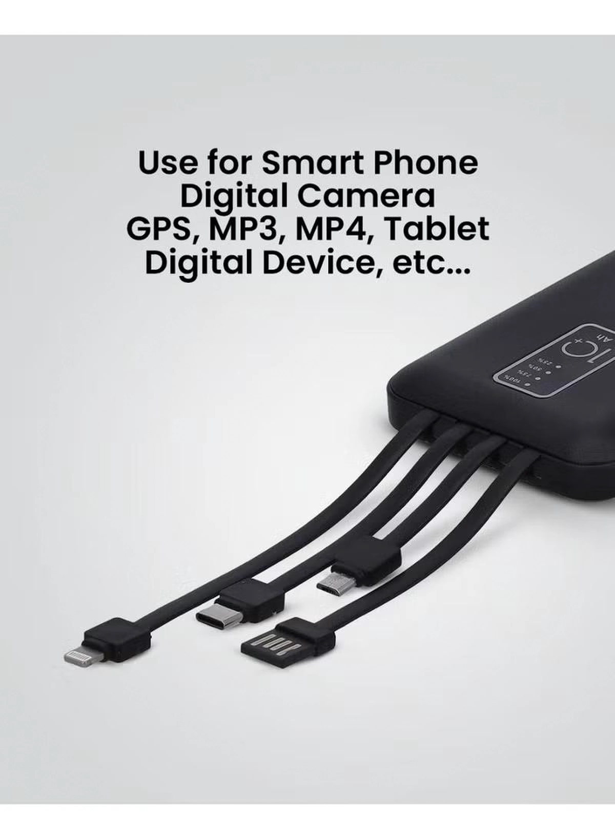 Olsenmark OMPB1819 Power Bank- 10000mAh Quick Charge Battery | Indicator Light | 4 Types of Cables | Quick Charge DC 5V/2.1A | Ideal for Smart Phones, Cameras, Mp4, Tablet, Smart Watches & More-6-6