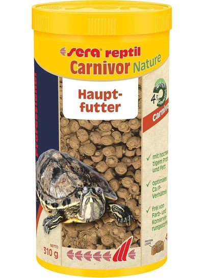 Sera Reptil Profess Carnivor, Two Colored Floating Granules Supplementary Food 1000Ml, Multi Colour-0