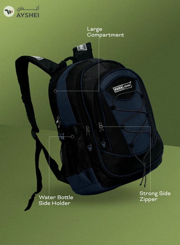 PARAJOHN Classic Students School Backpack Navy