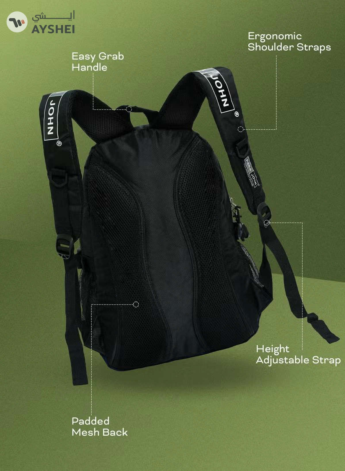 PARAJOHN Classic Students School Backpack Navy-1-1