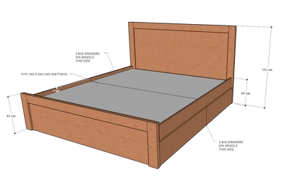 Terra Box Drawer Storage Bed-0