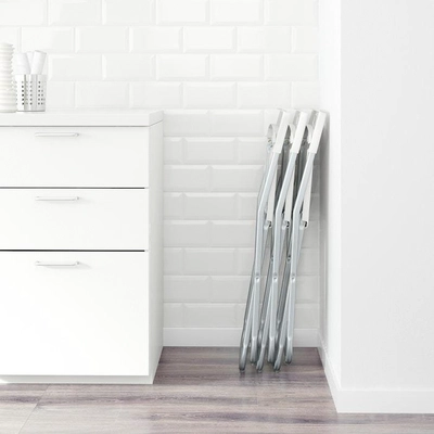 IKEA GUNDE Folding Chair, White-4