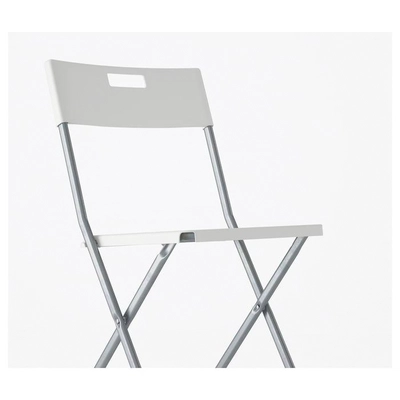 IKEA GUNDE Folding Chair, White-7