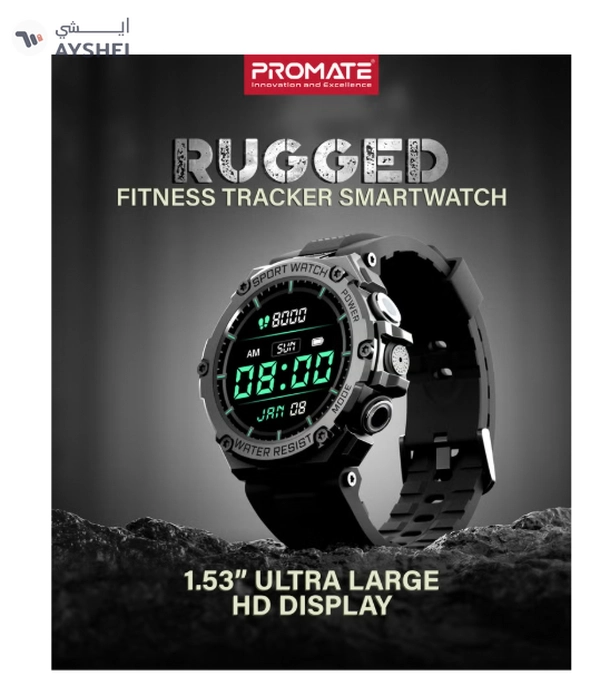 PROMATE Smart Watch, Round-Screen BT 5.1 Fitness Tracker With 1.53 Inch TFT Display