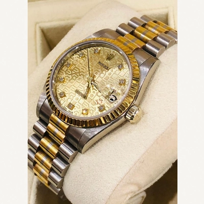 Rolex Datejust 31 | 31mm Tridor Full Gold with Champagne Jubilee Diamond Dial | Used (Good) | Original box | No original papers-8