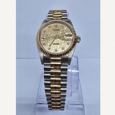 Rolex Datejust 31 | 31mm Tridor Full Gold with Champagne Jubilee Diamond Dial | Used (Good) | Original box | No original papers-7