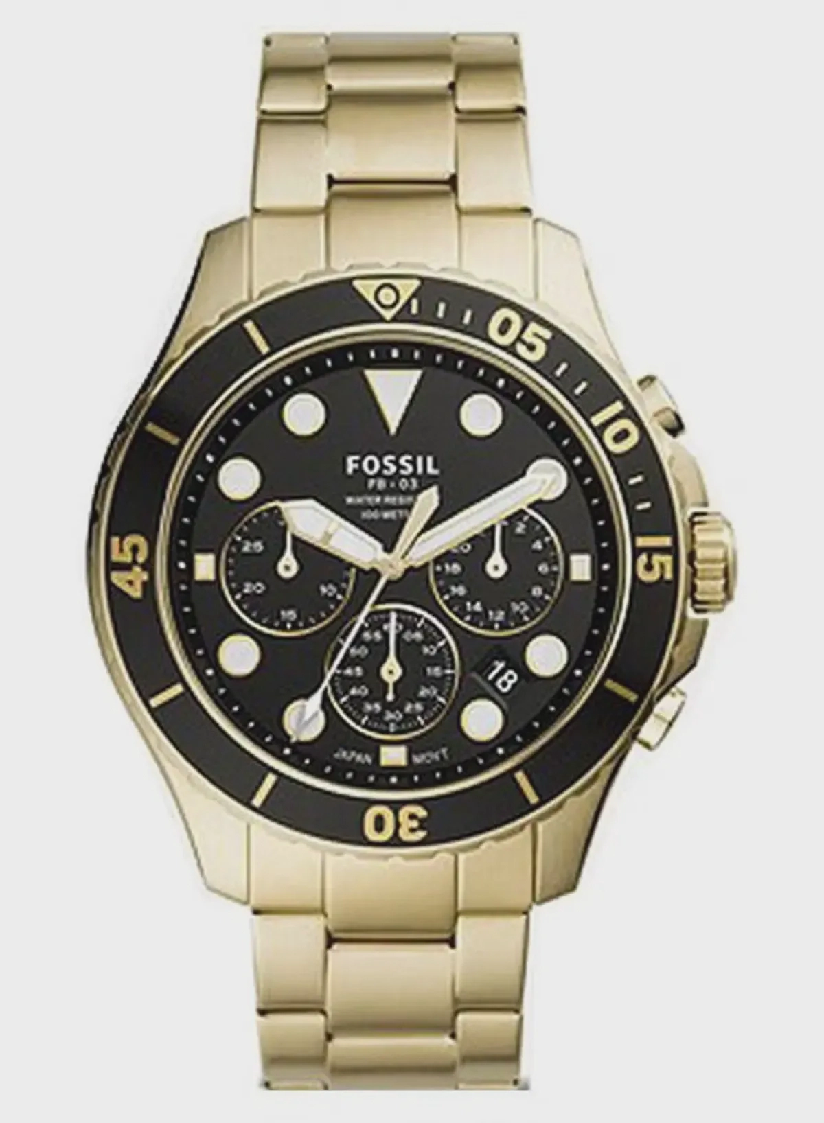 Fossil Men's Water Resistant Chronograph Watch FS5727 - 46 mm - Gold-0-0