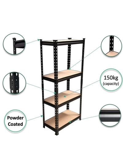 DubaiGallery Equipment Storage Organizer Rack, 4 Shelves-3