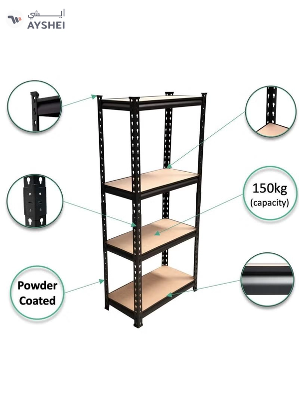 DubaiGallery Equipment Storage Organizer Rack, 4 Shelves
