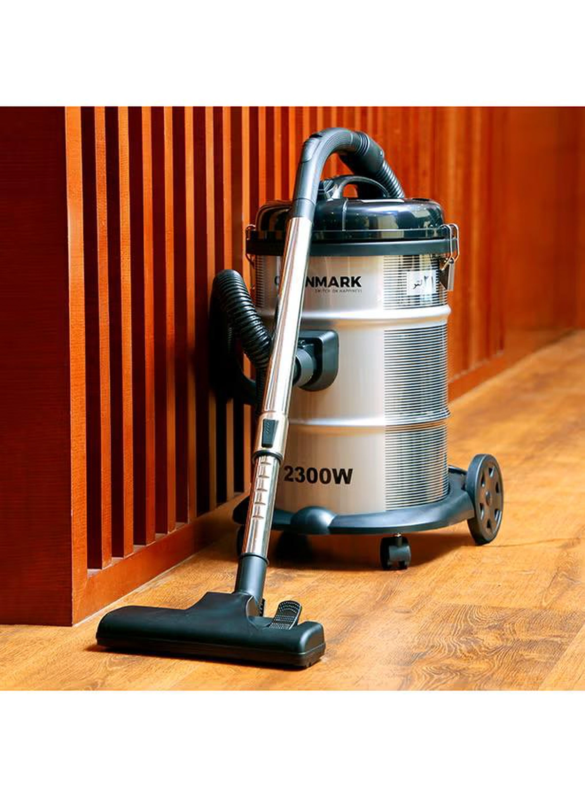 Olsenmark Drum Vacuum Cleaner with dust capacity, Dust Full Indicator, Adjustable Suction, Cord length: 5m Cable, 21 L 2300 W OMVC1574E Grey-1-1