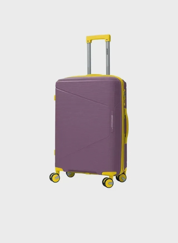 British Tourister 3 Piece Polypropylene Hard side Luggage Set with TSA Lock | Lightweight Spinner Suitcases with 360° Wheels | Durable Trolley Bags for Secure Travel (Small, Medium, Large) – Purple